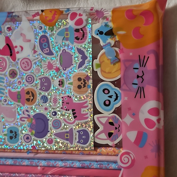 Halloween Stationary Reuseable Pouch Journal Colored Pencils Erasers Stickers - Picture 8 of 11